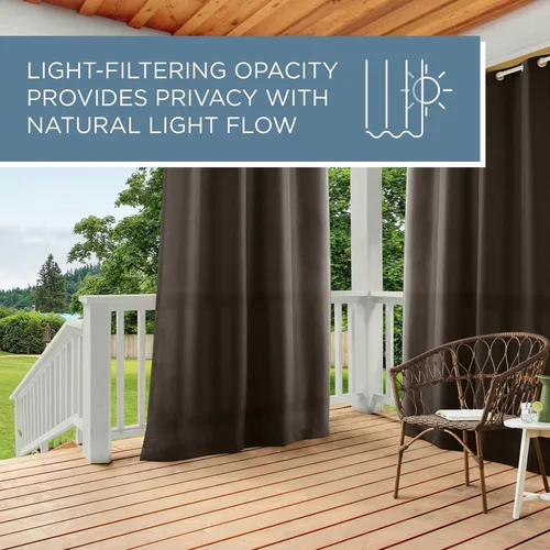 Vista 192 de TOWN & COUNTRY BASICS Cabana Cortinas Sólidas de Peso Pesado para Interiores y Exteriores, Opacidad de Filtrado de Luz con Parte Superior de Ojales