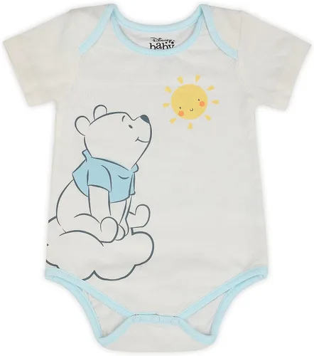 Vista 2 de Disney Winnie The Pooh - Conjunto de body para niño, pantalón deportivo y babero para recién nacidos, azulblanco