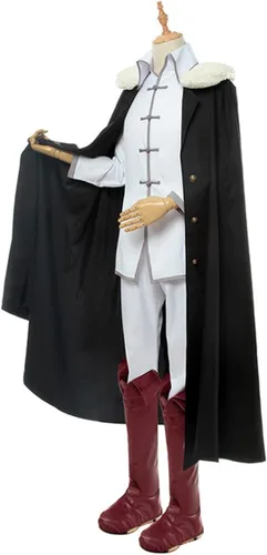 Vista 3 de Weixu Disfraz de anime Fyodor D para cosplay, traje blanco con capa para hombre, trajes de Halloween