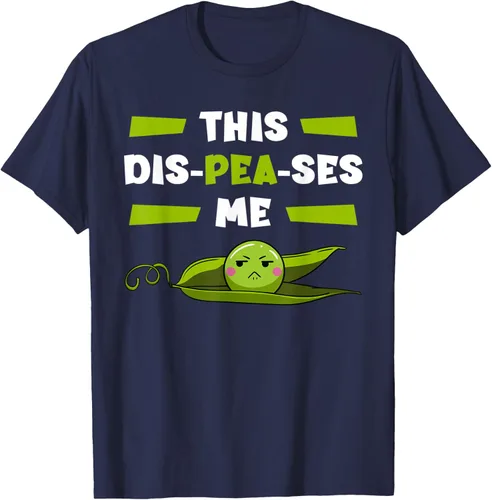 Vista 21 de Camiseta de semilla vegetariana de guisantes con flor de planta Dis-Peas-Ses Me, Negro