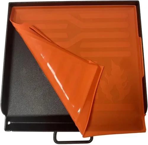 Vista 2 de Tapete protector de silicona para plancha compatible con la plancha de fuego de Camp Chef de 14 x 16 pulgadas, alfombrilla de silicona resistente