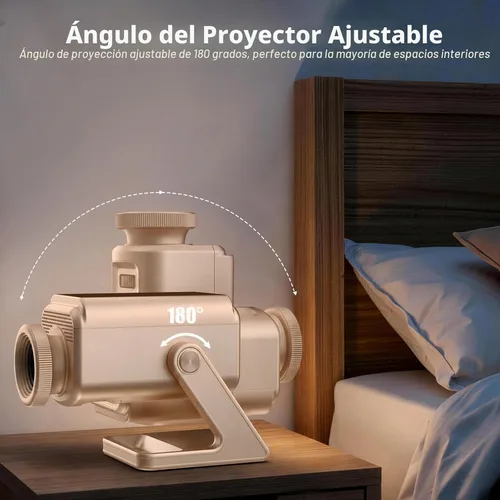Vista 5 de Rossetta Proyector 3D, proyector de galaxia 3D HD de 60 temas con altavoz Bluetooth y control remoto, temporizador 1H/2H, luz nocturna