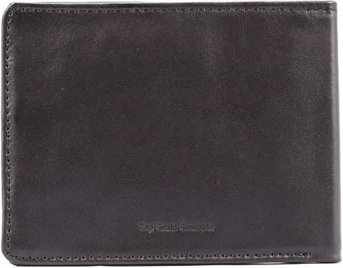 Vista 7 de Big Skinny Cartera delgada de cuero bi-fold para hombre, con capacidad para hasta 25 tarjetas