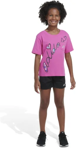 Vista 3 de adidas Girls' Big Short Sleeve Tee T-Shirt