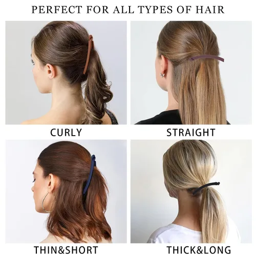 Vista 5 de Pinzas para el pelo de plátano mate grandes de 4.3 pulgadas para mujer, soporte antideslizante para colas de caballo de pelo grueso y fino, bonitos