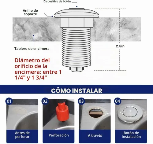 Vista 4 de Interruptor de Triturador de Basura, Kit Inalámbrico de Encendido y Apagado por Aire para Eliminador de Desperdicios de Alimentos, Plástico Negro