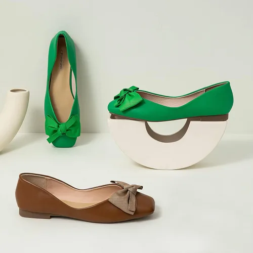 Vista 5 de C.Paravano Zapatos planos de mujer I Zapatos de punta cuadrada para mujer I Zapatos planos I Zapatos planos para mujer I Zapatos planos para mujer I