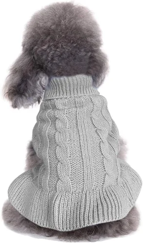 Vista 16 de CHBORCHICEN Suéteres de punto para perros pequeños, sudadera cálida para mascotas gatos, ropa de invierno, suéter de gatito y cachorro