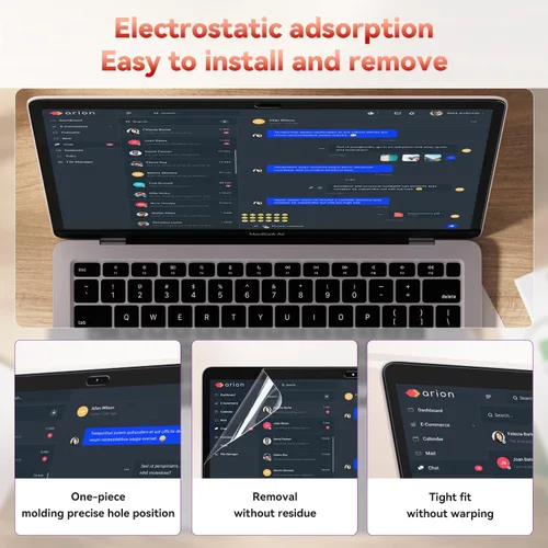Vista 6 de Mamol Paquete de 2 protectores de pantalla anti luz azul para MacBook Air de 13 pulgadas (2018-2021, M1) / Macbook Pro de 13 pulgadas