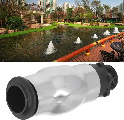 Vista 9 de AYNEFY Boquilla de fuente, acero inoxidable 304 rociador de agua de estanque rociador de agua boquilla de fuente de agua G1 rosca macho espuma