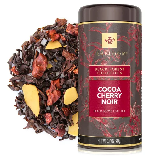 Vista 10 de Teabloom Té negro orgánico afrutado, té de hojas sueltas de cosecha de bayas, certificado orgánico y kosher, mezcla de hojas enteras frescas