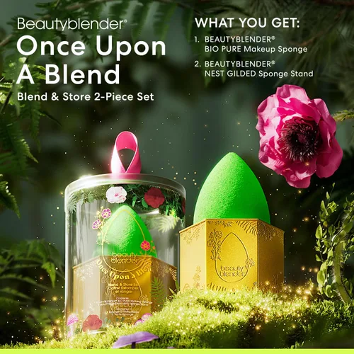 Vista 6 de Beautyblender® Once Upon a Blend Beauty Blender Set El juego de mezcla y tienda incluye 1 esponja de maquillaje y 1 nido