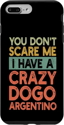 Vista 9 de iPhone 15 You Don't Scare Me Dogo Argentino Owner Pet Dog Dad Retro Case
