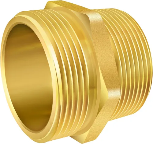 Vista 11 de Conector de rosca hexagonal para hidrante de fuego, 2" NPT x 2-1/2" NST (NH) macho Adaptador de manguera de hidrante de fuego doble macho Conector