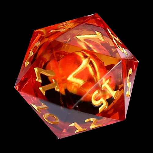Vista 15 de DND Juego de Dados de Poción, Juego de Dados de Abeja con Núcleo Líquido, Dados Translúcidos de Borde Afilado para Juegos de Mesa de Rol