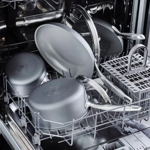Vista 7 de GreenPan Chatham - Sartén antiadherente de cerámica anodizada dura, de 8 pulgadas, sin PFAS, apta para lavavajillas, apta para horno, gris