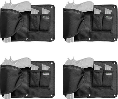 Vista 10 de Funda para pistola con portacargador para organizador de caja fuerte de armas, funda reforzada para pistola y portacargadores combinados