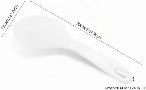 Vista 2 de Juego de utensilios de cocina de plástico, 2 piezas, color blanco Blanco a