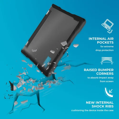 Vista 3 de Gumdrop Tech - Carcasa personalizada para Lenovo 300e Gen 2, Intel Celeron N4120 (2 en 1), protección probada contra caídas, rosca de goma