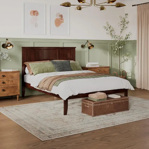 Vista 13 de Atlantic Furniture AR8621001 Madison - Cama de plataforma con tabla de pie abierto, tamaño individual, color espresso