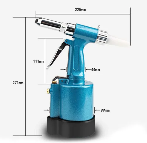 Vista 5 de Riloer Herramienta hidráulica de aire de 1/4 de pulgada, remache de aire para reventar, remachadora, herramientas de garaje, remachadora hidráulica