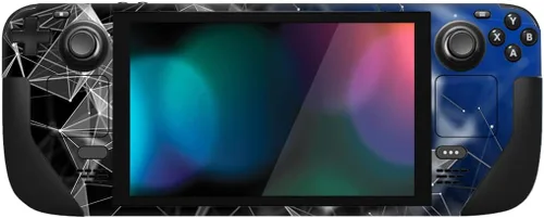 Vista 5 de PlayVital Juego completo de calcomanías protectoras para Steam Deck LCD, pegatinas personalizadas Cubierta de vinilo para Steam Deck OLED - Polígono