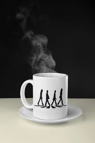 Vista 5 de Vincit Veritas Beatles Taza de café Abbey Road Taza de café Cruce de peatones mercancía Memorabilia álbum de vinilo Record Iconic Band Pepper CD