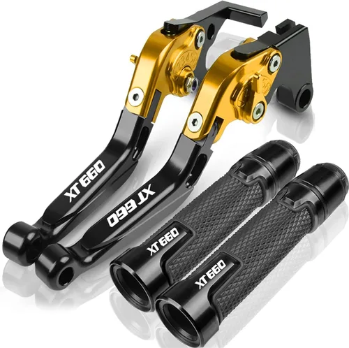 Vista 12 de Para Yamaha XT660 XT660X XT660R XT660Z 2004-2020 Palancas de embrague de freno extensibles plegables para motocicleta, embrague de freno ajustables