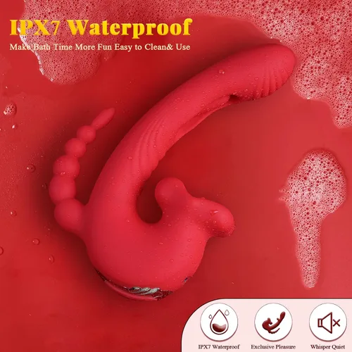 Vista 7 de Vibrador para adultos, juguetes sexuales para mujeres, juguete sexual de rosa, consolador de empuje, juguete de lengua para mujeres, 9 modos