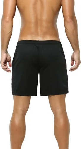Vista 3 de TADUANO Pantalones cortos de jersey para hombre, para correr, gimnasio, entrenamiento, fútbol, 5 pulgadas, por encima de la rodilla, con bolsillo