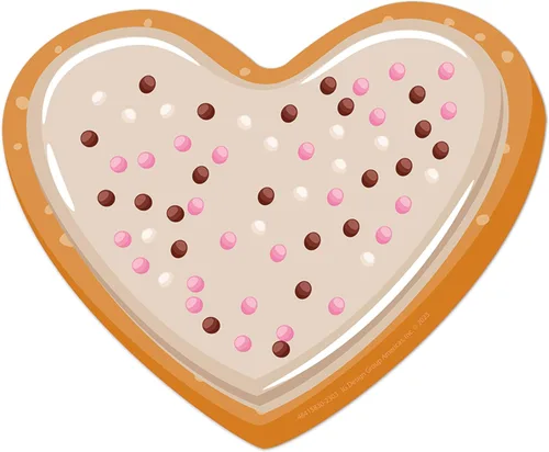 Vista 4 de Eureka Galletas de San Valentín recortadas de papel para decoración de aula para profesores, 36 piezas