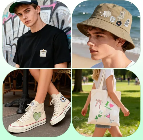 Vista 4 de 20 parches bordados para ropa, bonitos parches bordados femeninos para ropa, parches bordados estéticos para mujer, parches de apliques para coser a