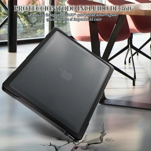 Vista 5 de Batianda Funda 4 en 1 Ultimate para MacBook Pro de 13 pulgadas 2022 2020 modelo A2338 M2 M1 Chip A2251 – Carcasa de armadura resistente translúcida