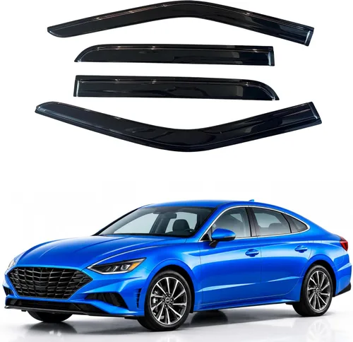Vista 188 de Visera de ventana IG para Ford Focus Sedán y Hatchback 2012-2018, Protector de ventana lateral para lluvia y viento estilo Mugen, extra duradero