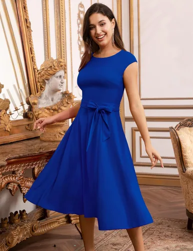 Vista 2 de Dresstells Vestidos de cóctel para mujer, formal, modesto, para invitadas de boda, graduación y dama de honor