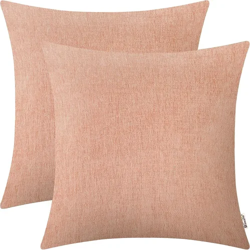 Vista 51 de BRAWARM Fundas de almohada 40x40 cm - Paquete de 2 fundas de almohada de chenilla negra, fundas de almohada de chenilla suave teñida sólida
