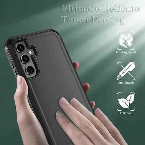 Vista 3 de ONOLA Funda para teléfono Samsung Galaxy S24 FE con protector de pantalla HD, funda para teléfono de servicio pesado resistente a golpes y caídas