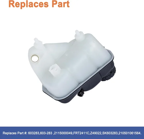 Vista 2 de Depósito de refrigerante del motor Depósito de expansión del radiador con tapa. Sustituye a la parte # 603-283, 2115000049. Compatible con Mercedes