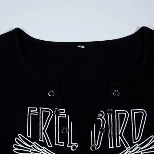 Vista 2 de Camiseta vintage de banda de rock para mujer, camisa retro de pájaro, camisetas gráficas de águila, camisa de música retro, camisetas casuales