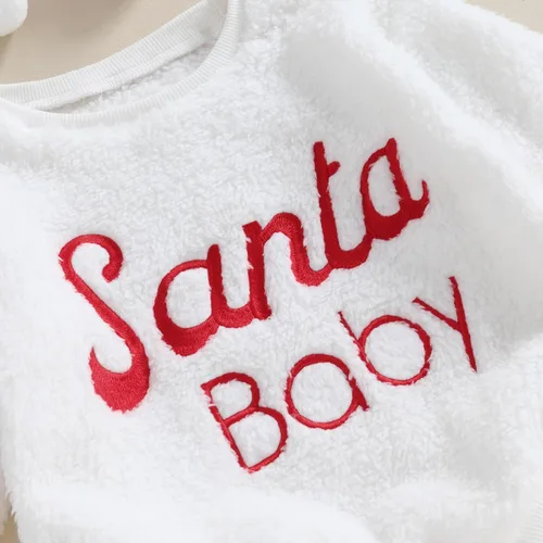 Vista 3 de Mameluco de Navidad para bebé recién nacido, niña, niño, sudadera con gorro de Papá Noel