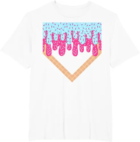 Vista 16 de Baseball Drip Boys Home Plate Ice Cream Sport Players & Fans Camiseta