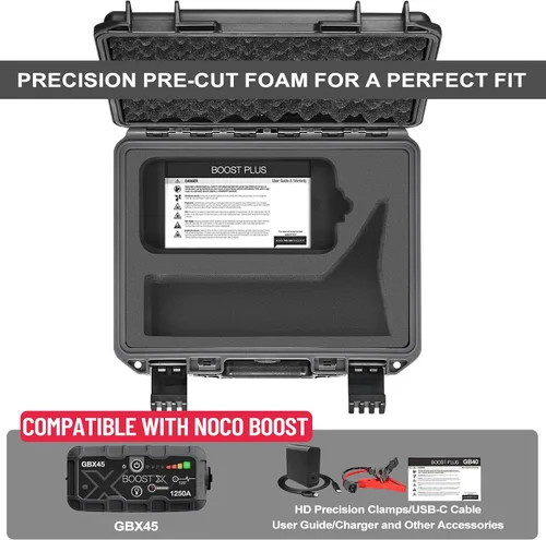 Vista 2 de Funda para NOCO Boost X GBX45 - Caja de transporte resistente al agua con espuma personalizada Shockproof Protective Travel Box Compatible with