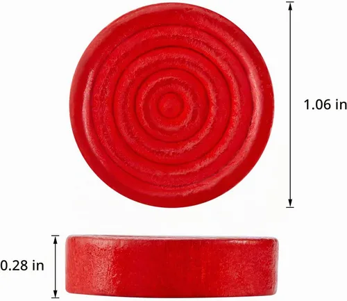 Vista 2 de Skylety - 72 piezas de madera a cuadros de 1.06 pulgadas, color rojo, negro