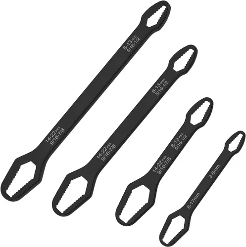 Vista 6 de Juego de 4 llaves Torx universales de 5/16 a 7/pulgadas, llave Torx de doble cabeza, ajustable, autoapretable, herramientas de mano, llave