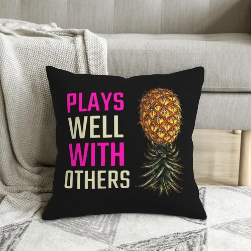 Vista 9 de Funda de almohada decorativa de piñas al revés, fundas de cojín cuadradas estándar para sofá, sala de estar, cama, 18 x 18 pulgadas, color rosa
