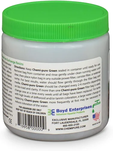 Vista 2 de Boyd Boyd Enterprises Chemi-Pure Green Tratamiento para acuario de 5.5 onzas