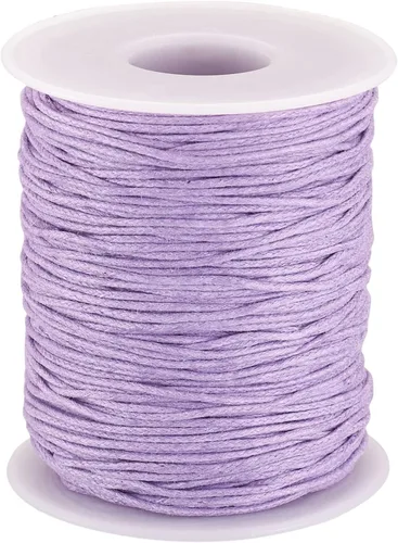 Vista 37 de Cordón de algodón encerado aguamarina de 100 yardas, hilo trenzado para cuentas de cordón de pulsera, collar de alambre de 0.039 pulgadas