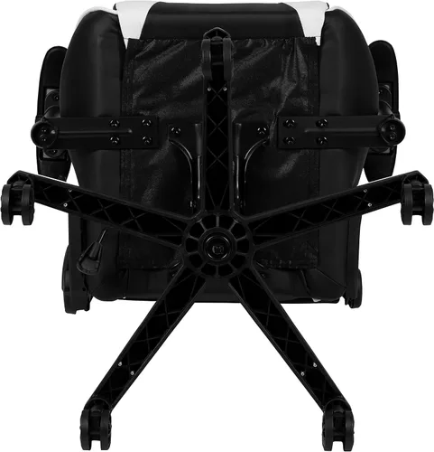 Vista 9 de Flash Furniture X20 - Silla giratoria de policarbonato ergonómica y ajustable con respaldo completamente reclinable en LeatherSoft negro