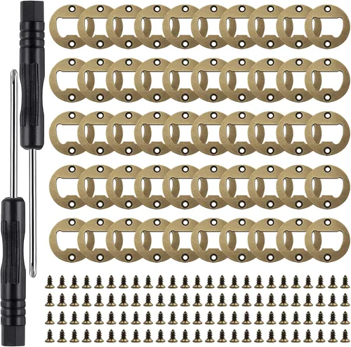 Vista 11 de Juego de 50 abridores de botellas DIY - Insertos de abridor de metal de acero inoxidable para madera (negro)