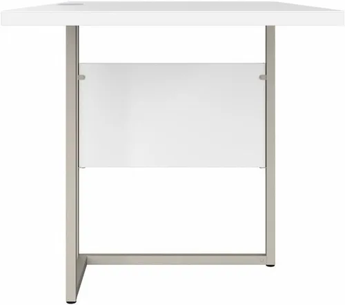 Vista 4 de Bush Business Furniture Hybrid 42 W x 24D Escritorio Return/Bridge en blanco